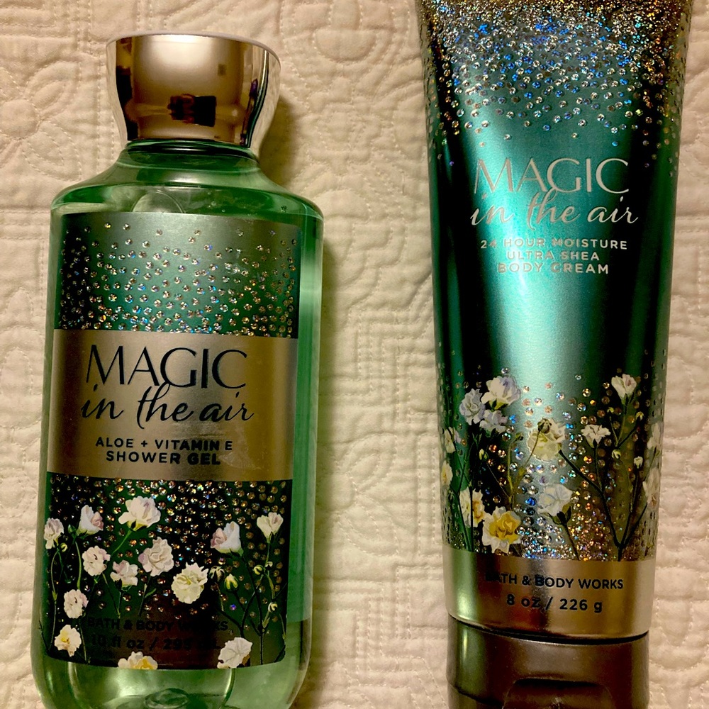 Shower gel and body cream.